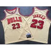 Chicago Bulls 23 Michael Jordan Cream 1995-96 Hardwood Classics Mesh Jersey