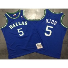 Dallas Mavericks 5 Jason Kidd Blue 1994-95 Hardwood Classics Jersey