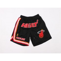 Miami Heat Black Just Don Throwback Shorts