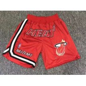 Miami Heat Red Just Don Throwback Mesh Shorts