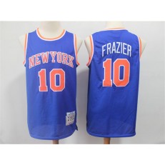 New York Knicks 10 Walt Frazier Blue 1972-73 Hardwood Classics Jersey