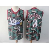 Philadelphia 76ers 3 Allen Iverson Camo 1996-97 Hardwood Classics Jersey