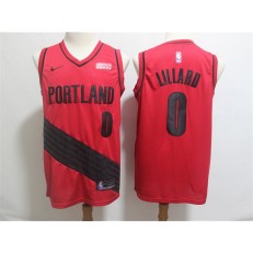 Portland Trail Blazers 0 Damian Lillard Red City Edition Nike Swingman Jersey