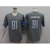 Detroit Lions 81 Calvin Johnson Gray Color Rush Limited NFL Nike Men Jersey