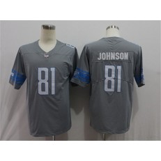 Detroit Lions 81 Calvin Johnson Gray Color Rush Limited NFL Nike Men Jersey
