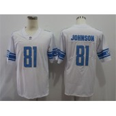 Detroit Lions 81 Calvin Johnson White Vapor Untouchable Limited NFL Nike Men Jersey
