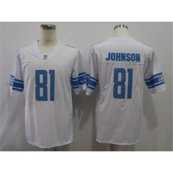 Detroit Lions 81 Calvin Johnson White Vapor Untouchable Limited NFL Nike Men Jersey