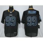 Los Angeles Chargers 99 Jerry Tillery Black Lights Out Elite NFL Nike Men Jersey