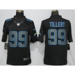 Los Angeles Chargers 99 Jerry Tillery Black Rush Impact Limited NFL Nike Men Jersey