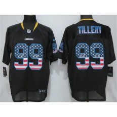 Los Angeles Chargers 99 Jerry Tillery Black USA Flag Fashion Limited NFL Nike Men Jersey