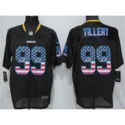 Los Angeles Chargers 99 Jerry Tillery Black USA Flag Fashion Limited NFL Nike Men Jersey