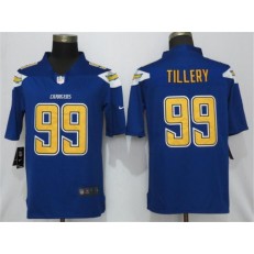 Los Angeles Chargers 99 Jerry Tillery Blue 2019 NFL Draft First Round Pick Color Rush Limited Nike Men Jersey