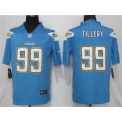 Los Angeles Chargers 99 Jerry Tillery Blue 2019 NFL Draft First Round Pick Vapor Untouchable Limited Nike Men Jersey