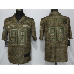 Los Angeles Chargers 99 Jerry Tillery Camo Salute To Service Limited NFL Nike Men Jersey