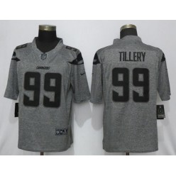 Los Angeles Chargers 99 Jerry Tillery Gray Gridiron Gray Vapor Untouchable Limited NFL Nike Men Jersey