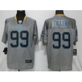Los Angeles Chargers 99 Jerry Tillery Gray Lights Out Elite NFL Nike Men Jersey