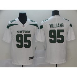 New York Jets 95 Quinnen Williams White 2019 NFL Draft First Round Pick Vapor Untouchable Limited Nike Men Jersey