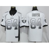 Oakland Raiders 84 Antonio Brown White Drift Fashion Limited NFL Nike Men Jersey