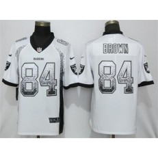 Oakland Raiders 84 Antonio Brown White Drift Fashion Limited NFL Nike Men Jersey
