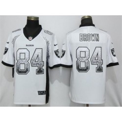 Oakland Raiders 84 Antonio Brown White Drift Fashion Limited NFL Nike Men Jersey