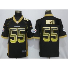 Pittsburgh Steelers 55 Devin Bush Black Drift Fashion Limited NFL Nike Men Jersey