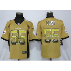 Pittsburgh Steelers 55 Devin Bush Yellow Drift Fashion Limited NFL Nike Men Jersey