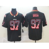San Francisco 49ers 97 Nick Bosa Black USA Flag Fashion Limited NFL Nike Men Jersey