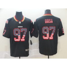 San Francisco 49ers 97 Nick Bosa Black USA Flag Fashion Limited NFL Nike Men Jersey