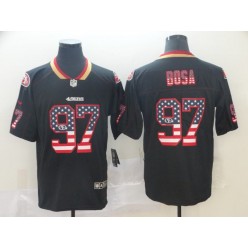 San Francisco 49ers 97 Nick Bosa Black USA Flag Fashion Limited NFL Nike Men Jersey