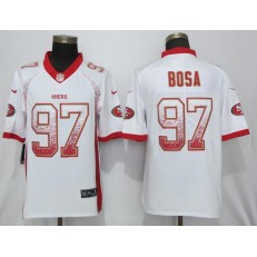 San Francisco 49ers 97 Nick Bosa White Drift Fashion Limited NFL Nike Men Jersey