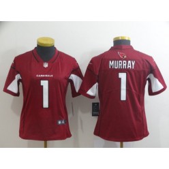 Women Nike Arizona Cardinals 1 Kyler Murray Red 2019 NFL Draft First Round Pick Vapor Untouchable Limited Jersey