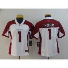 Women Nike Arizona Cardinals 1 Kyler Murray White 2019 NFL Draft First Round Pick Vapor Untouchable Limited Jersey