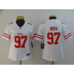 Women Nike San Francisco 49ers 97 Nick Bosa White 2019 NFL Draft First Round Pick Vapor Untouchable Limited Jersey