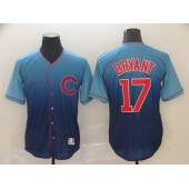 MLB Chicago Cubs 17 Kris Bryant Blue Drift Fashion Men Jersey