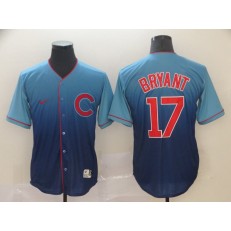 MLB Chicago Cubs 17 Kris Bryant Blue Drift Fashion Men Jersey