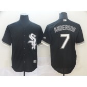 MLB Chicago White Sox 7 Tim Anderson Black Cool Base Men Jersey