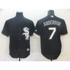 MLB Chicago White Sox 7 Tim Anderson Black Cool Base Men Jersey