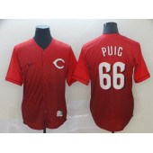MLB Cincinnati Reds 66 Yasiel Puig Red Drift Fashion Men Jersey