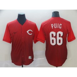 MLB Cincinnati Reds 66 Yasiel Puig Red Drift Fashion Men Jersey
