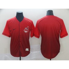MLB Cleveland Indians Blank Red Drift Fashion Men Jersey