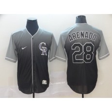 MLB Colorado Rockies 28 Nolan Arenado Gray Drift Fashion Men Jersey