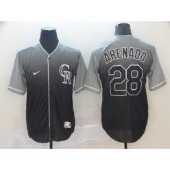 MLB Colorado Rockies 28 Nolan Arenado Gray Drift Fashion Men Jersey