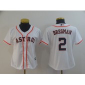 MLB Houston Astros 2 Alex Bregman White Women Cool Base Jersey