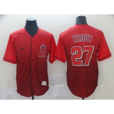 MLB Los Angeles Angels 27 Mike Trout Red Drift Fashion Men Jersey