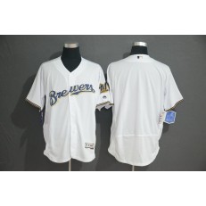 MLB Milwaukee Brewers Blank White Flexbase Men Jersey
