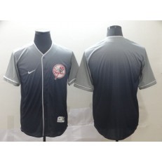MLB New York Yankees Blank Gray Drift Fashion Men Jersey
