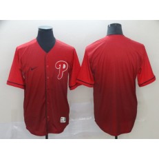 MLB Philadelphia Phillies Blank Red Drift Fashion Men Jersey