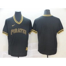 MLB Pittsburgh Pirates Blank Black Gold Nike Cooperstown Collection Legend V Neck Men Jersey