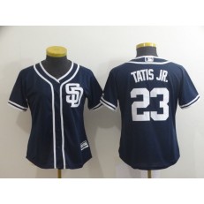 MLB San Diego Padres 23 Fernando Tatis Jr. Navy Women Cool Base Jersey
