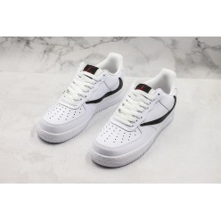 NIKE AIR FORCE 1 LOW WHITE BLACK BACKWARDS SWOOSH AQ8896-100